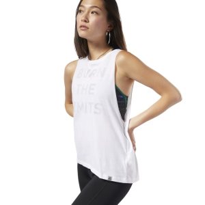 Reebok Graphic Series Burn Limits Muscle Muskelshirt Damen - Weiß - DE 036-CGT